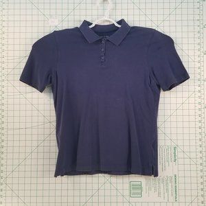 White Stag Blue Short Sleeve Polo Large